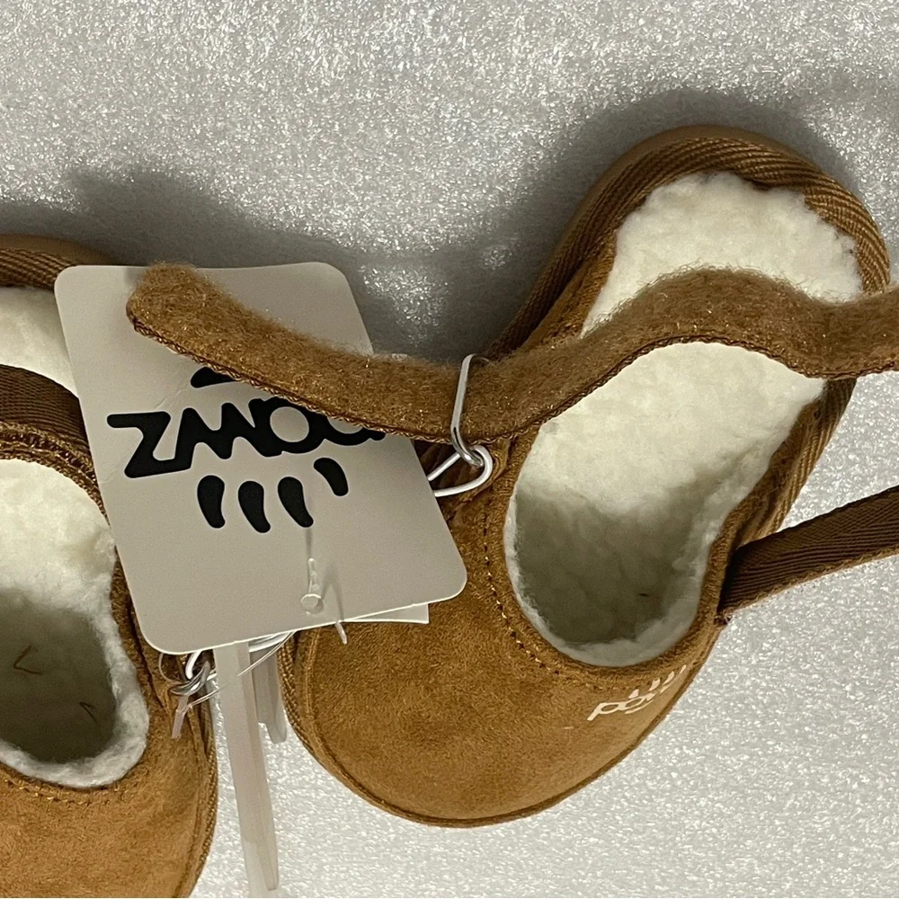 PAWZ Brown Kids Moccasin Booties /size 5